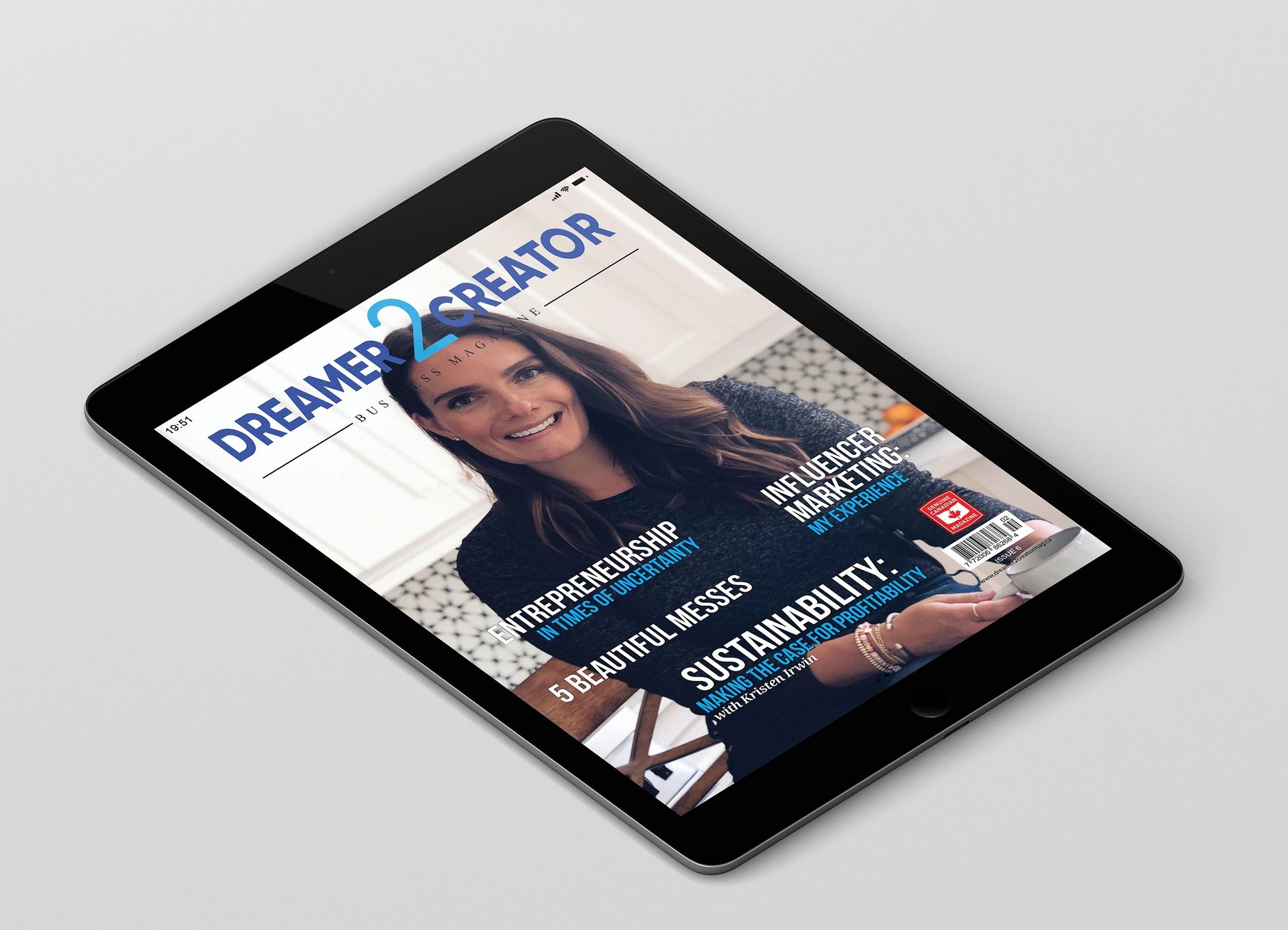 Issue 10 Digital version of Dreamer 2 Creator Business Magazine. Can be read on a tablet, phone or computer. Canadian mirco-entrepreneur lady.